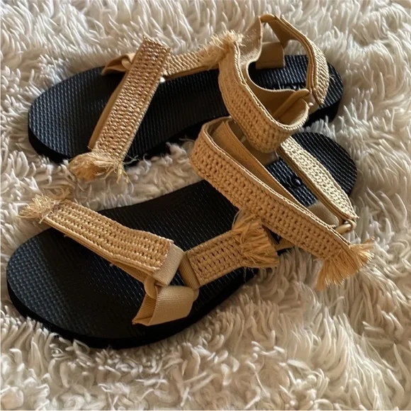 ARIZONA LOVE Trekky Raffia in Natural Sandals, Size EU 38 / 8 - Picture 4 of 10